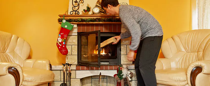 Rusted Metal Fireplace Restoration in National City, California